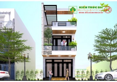 Nhà phố 3 tầng hiện đại Sự kết hợp hoàn hảo giữa tiện nghi và thẩm mỹ